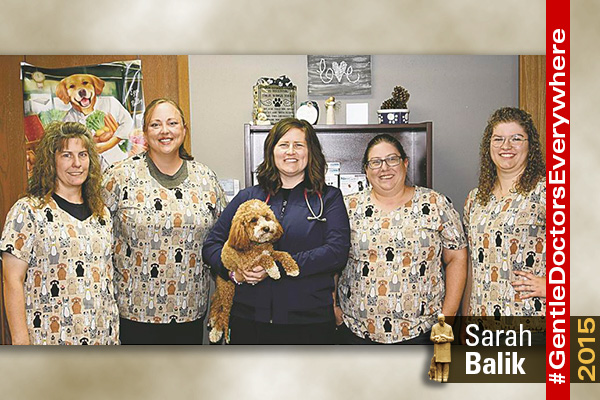 Sarah Balik with staff