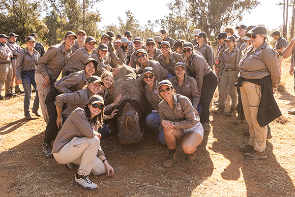 group with rhino