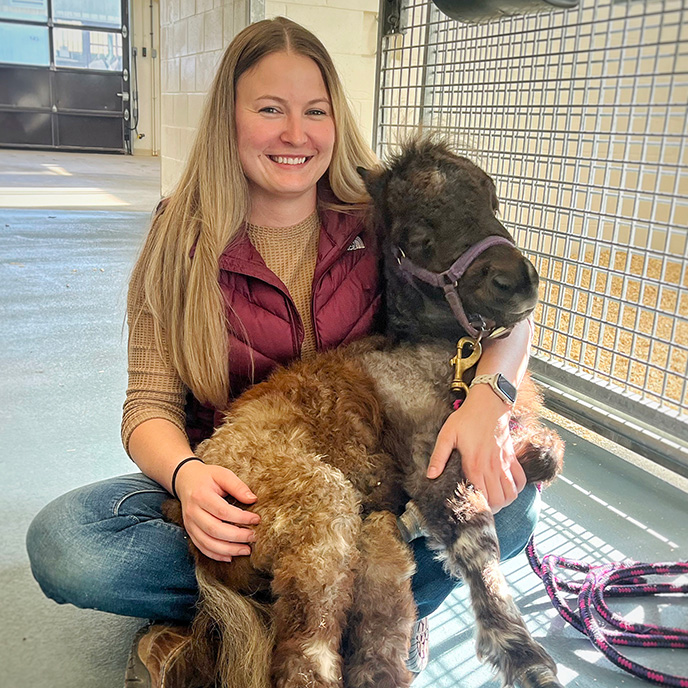 Zeke with owner