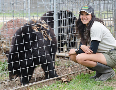 Erica Moscoso with bear