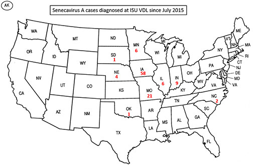 Senecavirus map